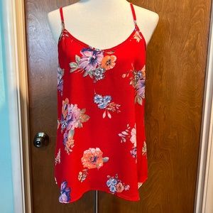 Red Floral Tank